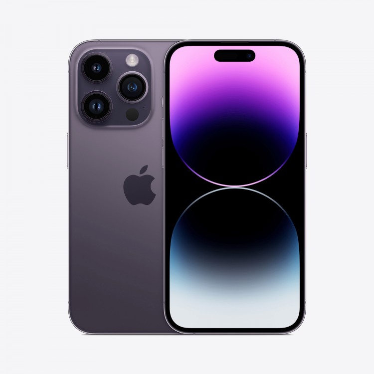 iPhone 14 Pro 256Гб (1sim + eSIM / 76% / без коробки) Тeмно-фиолетовый - Б/У ★★★☆☆