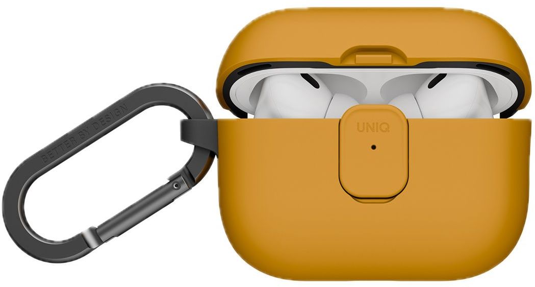 Чехол Uniq для Airpods Pro 3 CLYDE Lock case Racing Yellow/Dark Grey, Желто-серый