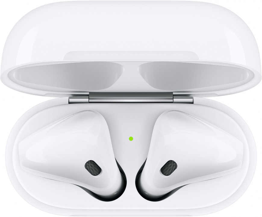 Apple AirPods 2, MV7N2, Быстро разряжается кейс / проблема с микрофоном / high copy, Белый - Б/У