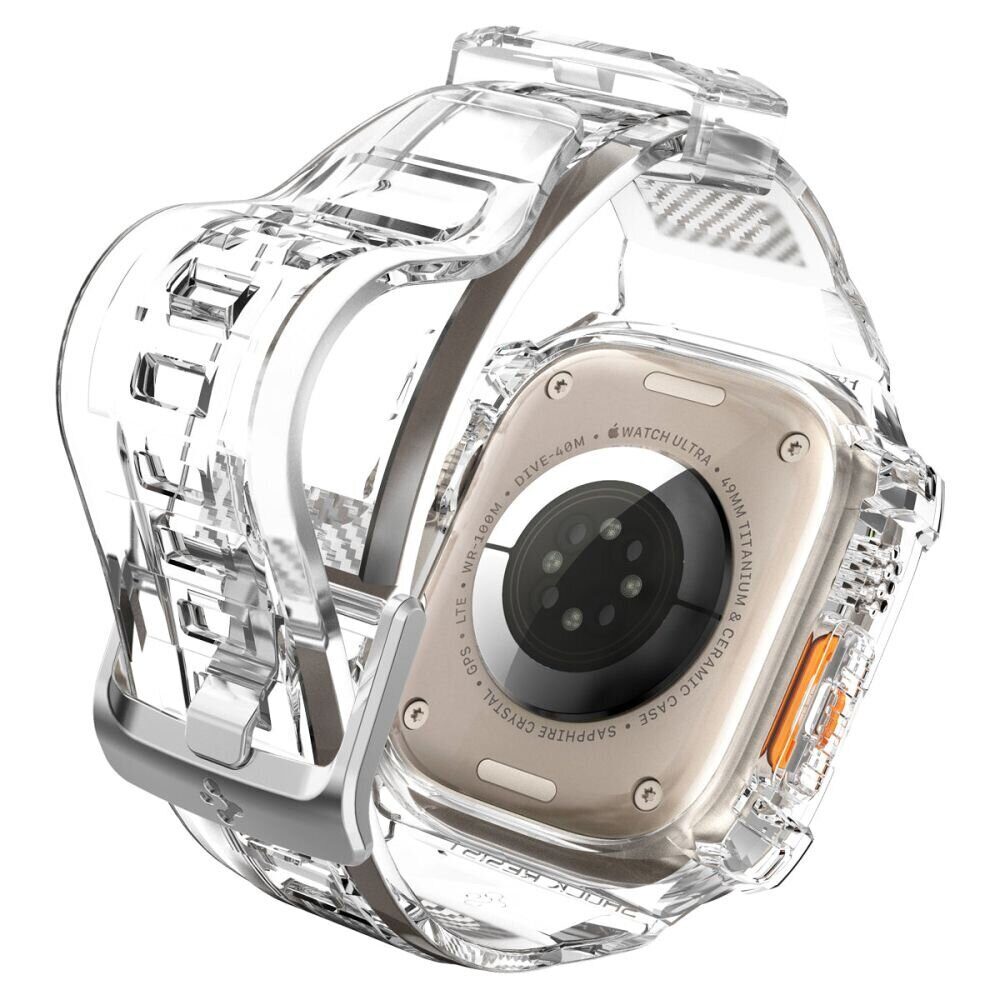 Ремешок+защитный чехол SPIGEN RUGGED ARMOR ”PRO” для Apple Watch Ultra 1 / 2 (49 мм), Прозрачный