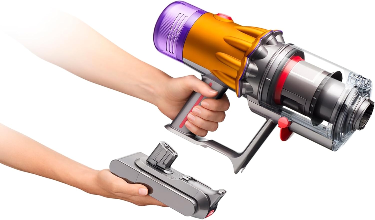 Беспроводной пылесос Dyson V12 Detect Slim Absolute Vacuum Cleaner, Никель/Желтый