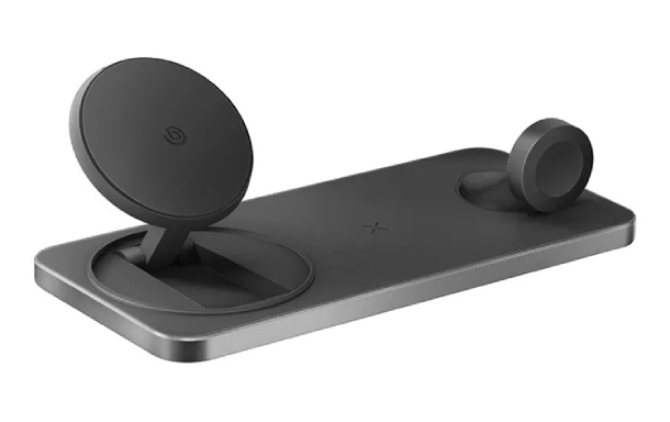 Беспроводное зарядное устройство Bazic GoMag Station 3-in-1 (with Apple watch charger) 15W Grey