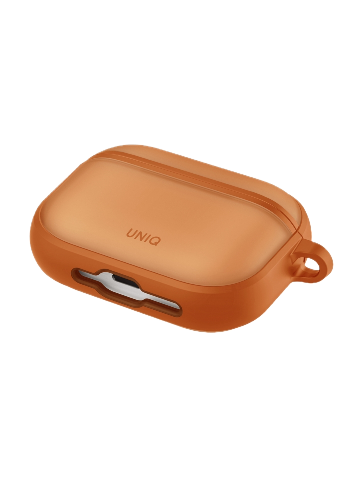 Чехол Uniq для Airpods Pro 3 Veren Shockproof with carabin, Оранжевый